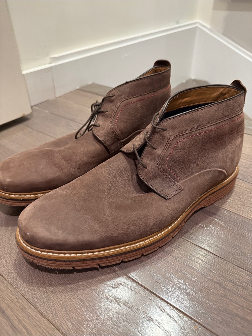 Clarks Brown Nubuck Chukka Boots Men’s US 13 EU 47 | Leather Casual Boots